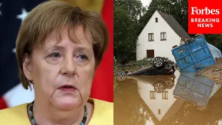 Angela Merkel Comments On Deadly Flooding That Has Killed Over 100 In Germany