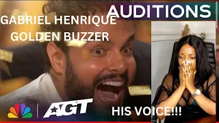 My reaction to GOLDEN BUZZER: GABRIEL HENRIQUE’S impressive high note that stun Sofia  |Auditions