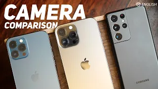 iPhone 13 Pro Max vs iPhone 12 Pro Max vs Galaxy S21 Ultra Camera Comparison Test & Review