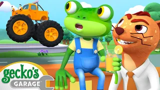 Max Monster Truck Flies Away! | Gecko's Garage | Trucks For Children | Cartoons For Kids