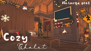 Bloxburg | Cozy Christmas winter chalet | NO-LARGE PLOT | INTERIOR| House build | Le Yuii