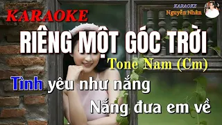 Karaoke RIÊNG MỘT GÓC TRỜI - Tone Nam (Cm) - St: Ngô Thụy Miên | Nguyễn Hữu Nhân