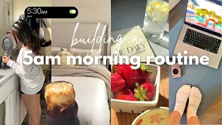 Creating a 5AM MORNING ROUTINE | productive & realistic | healthy morning habits | aesthetic