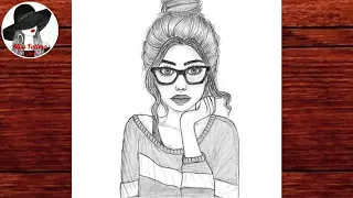 How to draw A Girl with Glasses | #Shorts #YouTubeShorts | Как нарисовать девушку в очках