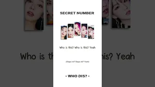 WHO DIS - SECRET NUMBER