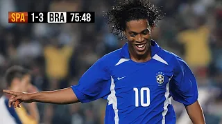 RONALDINHO IMPRESSED THE WORLD AFTER THIS MAGICAL PERFORMANCE IN SPAIN IN 2002!