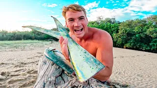 FISHING CHALLENGE! Eating Whatever I CATCH - (MY FIRST Q&A)