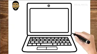 How To Draw A Laptop ( Computer) | Easy Drawing step by step