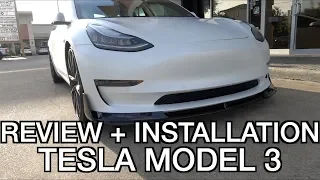 Vorsteiner Volta Front Lip Spoiler Installation for Tesla Model 3