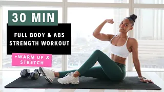 32 minute Full Body & Abs Strength HIIT Workout with weights 🔥
