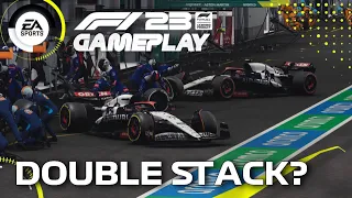 Can You DOUBLE STACK Pitstop On F1 23? | F1 23 Gameplay