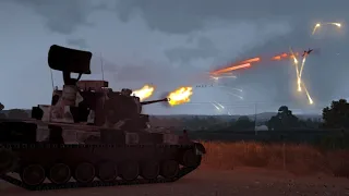 German Flakpanzer Gepard firing at Fighter Jets - Military Simulation - ARMA 3 Milsim