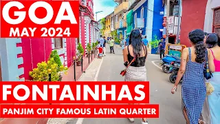 Goa | Fontainhas - May 2024 | Famous Latin Quarter - Portuguese Houses | Panjim City | Goa Vlog |