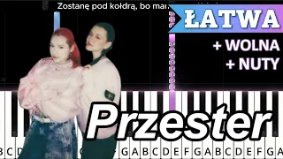 Przester - Young Leosia feat. bambi, PG$, francis | ŁATWY PIANO TUTORIAL | TEKST + NUTY