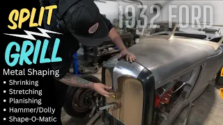 Metal Shaping A Split 1932 Ford Grill For The Model A Roadster Hot Rod Part 1