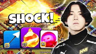 Best Trick with Fire Ball when Klaus uses angry jelly + giant arrow in Clash of Clans | Akari Gaming