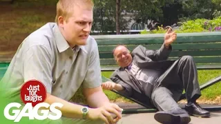 Man Breaks Park Bench!