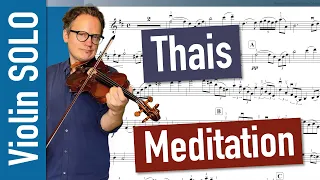 Thais Meditation, J. Massenet | Violin ONLY | Violin Sheet Music | Piano Accompaniment