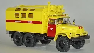 ЗИЛ-131 кунг аварийная служба 1:43 (ssm) обзор масштабная модель автолегенды ссср / Model ZIL