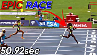 EPIC Race Shericka Jackson Destroy 400m In 50.92sec