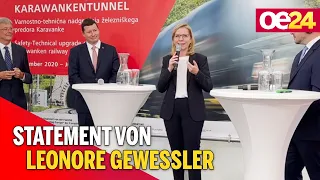 Leonore Gewessler über Sanierung des Karawanken-Eisenbahntunnels