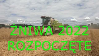 ŻNIWA 2022 ROZPOCZĘTE!!! ROLNIK ZNAD WARTY I JEGO CLAAS W AKCJI