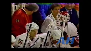 NHL Dec. 9, 1990 Ed Belfour, Mike Keenan Abuse Chicago Blackhawks Philadelphia Flyers