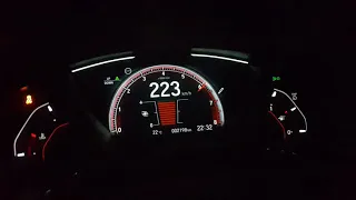 Honda Civic FK7 1.5 Turbo 2020 Manual Acceleration 0-230 Top Speed