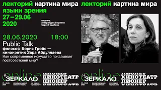 Public talk с Борисом Гройсом и Зарой Абдуллаевой: Cовременное искусство и постсоветский мир