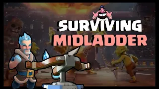 😱DESTROYING OVERLEVELED PLAYERS IN MID-LADDER (3.5 Icebow) - CLASH ROYALE