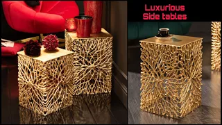 Luxurious side tables using the glue gun | diy furniture ideas | fashion pixies