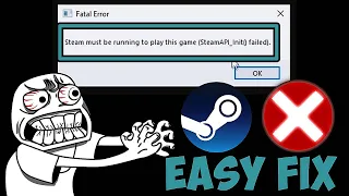 🔴DB FighterZ: How to fix steam must be running error [when steam already opened] support other games