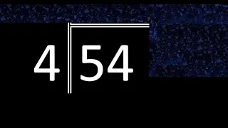 Dividir 54 entre 4 division inexacta con resultado decimal de 2 numeros con procedimiento