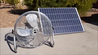 Solar Powered Floor Fan from Western Harmonics