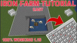 I Build an easiest IRON FARM in Minecraft 1.19 | 500+ iron per Hour | Iron farm you must try