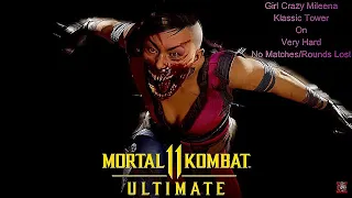 Mortal Kombat 11 Ultimate - Girl Crazy Mileena Klassic Tower On Very Hard No Matches/Rounds Lost