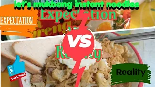 Expectations VS Reality of indo noodle let's mukbang instant noodles//Raquel Luna