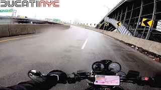 Brooklyn to Bronx Ducati Cruise, Rain + Fog Early Saturday on the way to Catskill Mountains  v970