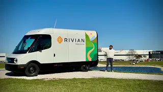 I Drive The Incredibly Fun Rivian Commercial Van For The First Time! Full Tour, Range, & Charging