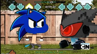 FNF Sonic.EXE Prey  be like in gumball