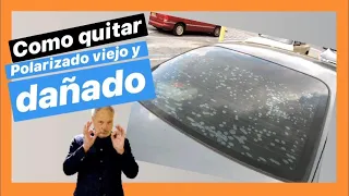 Como QUITAR POLARIZADO de auto FACIL Y RAPIDO