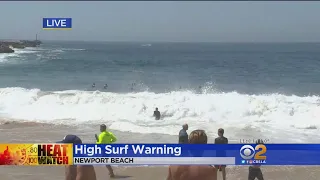 High Surf Warnings In Effect At Southern California Beaches