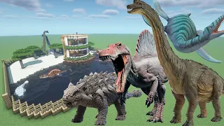 How To Make a Spinosaurus, Plesiosaurus, Brachiosaurus, and Ankylosaurus Farm in Minecraft PE