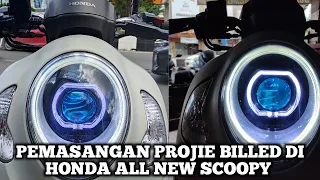 Pemasangan lampu billed di Honda Scoopy 2023