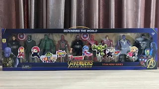 7 Minutes Satisfying With Unboxing Avenger Set 9 Pieces| ASMR | Black Panther, Hulk, Ironman