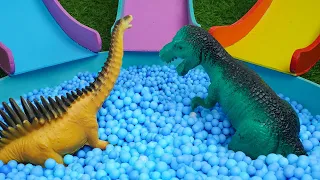 Toy Learning Video For Kids Learn Dinosaur Names with T-Rex, Stegosaurus And Sinoceratops