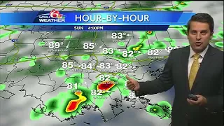 Sunday: Cold front bringing rain chances