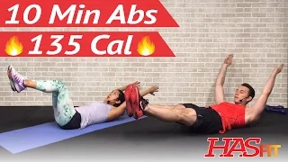 10 Minute Ab Workout at Home - 10 Min Abs Workout for Men & Women - Ten Abdominal Exercises