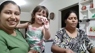 mostrei o que é um coité e jantamos na casa da mãe, arrumei a cozinha de janta