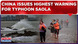 Typhoon Saola Live | Hong Kong, China Grind to near Standstill | Flights Cancelled, Businesses Shut
